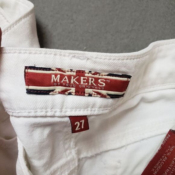 Makers of True Originals White Ankle Cropped Jeans Size 27 - Picture 7 of 13